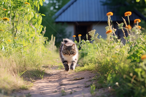 夏天宠物小猫图片