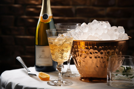 美味香槟冰葡萄酒高清图片