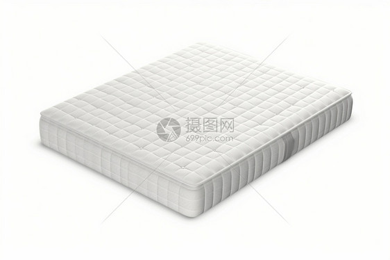 白色的弹簧床垫图片