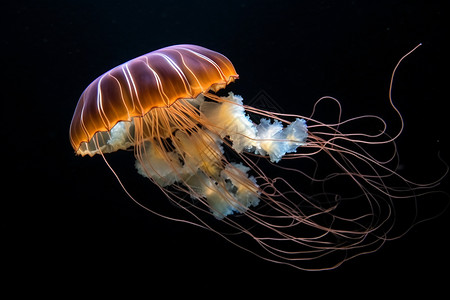 浮游生物水母海水中的水母背景