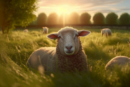 柔和宁静的牧羊场图片