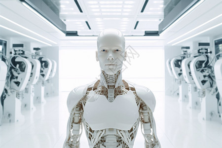 创新科技的仿生人形机器人背景图片