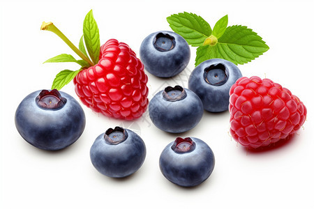 甜美多汁的莓果背景图片