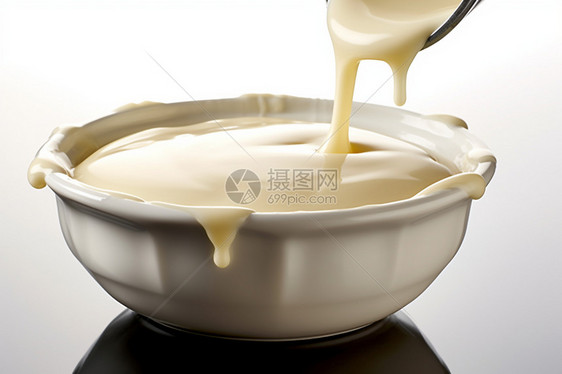 一碗烹饪炼乳图片