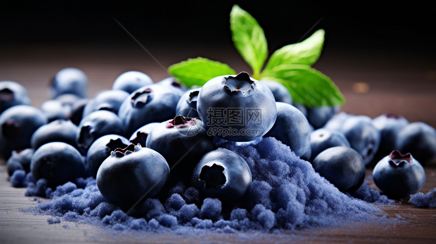 蓝莓和蓝莓粉图片