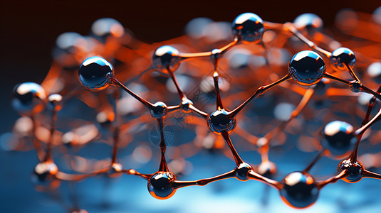 材料分子结构背景图片