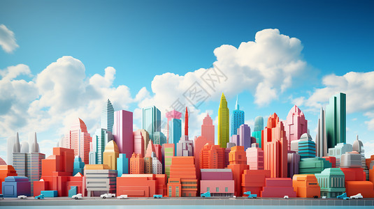 智能3D城市图片