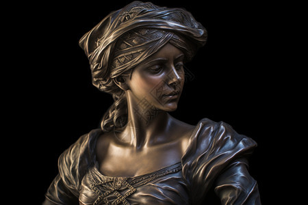 古典女性人物的雕像图片