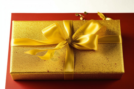 金色的礼物盒图片