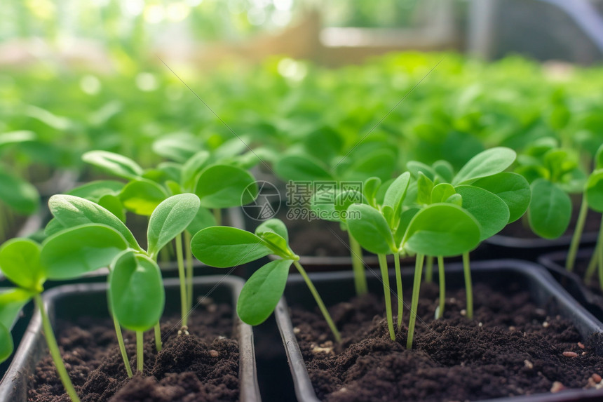 盆栽里的绿色植物图片