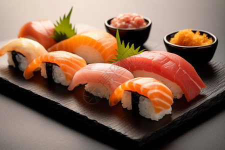 一份寿司料理背景图片