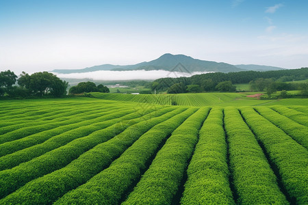 人工种植茶园图片