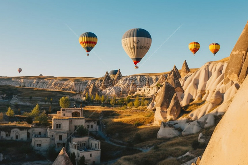 浪漫的土耳其热气球图片