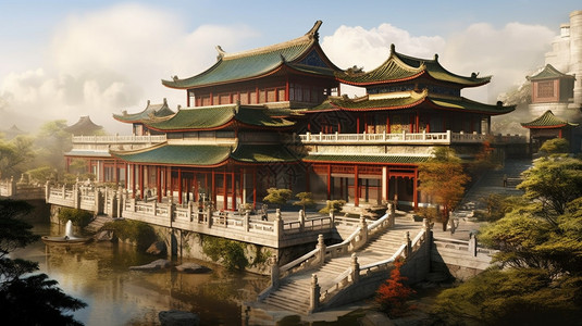 中国古代茶馆建筑高清图片