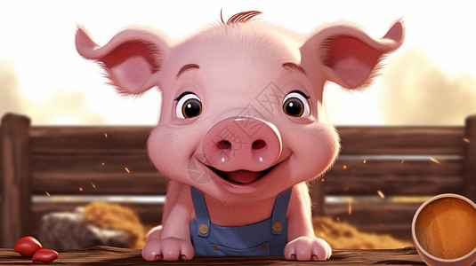 卡通可爱的小猪头像图片
