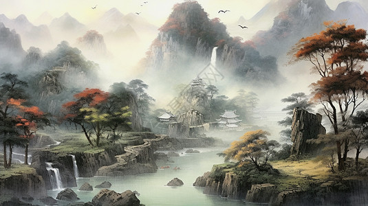 中国古代山水图片