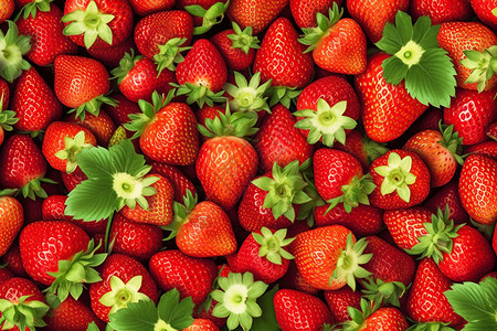 一颗颗红色的草莓背景图片