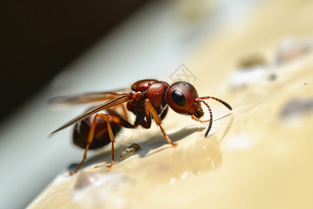蚂蚁特写户外的飞蚁背景