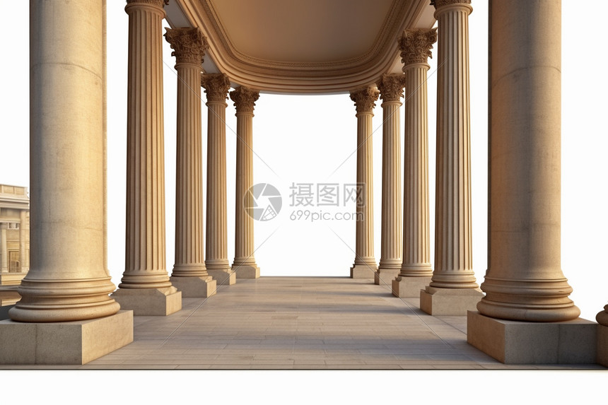 传统的石柱建筑图片