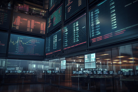 现代证券交易所大屏幕背景图片