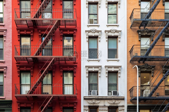 城市中的住宅公寓楼图片