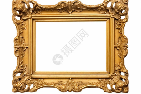 复古的金色框背景图片