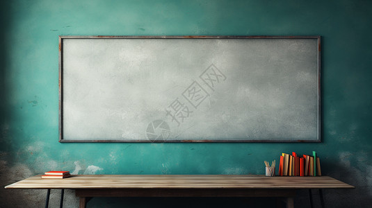 破旧的黑板破旧教室高清图片