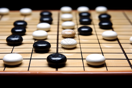 黑白色的围棋高清图片