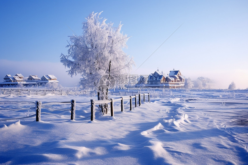 美丽的雪景图片