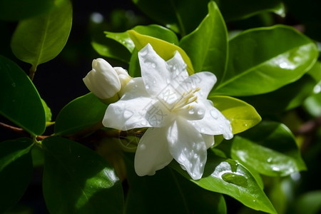 花园美丽的茉莉花图片