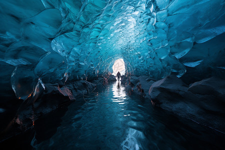 水晶洞穴的风景图片