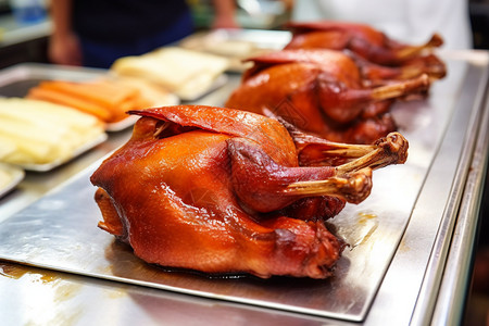 美味的烤鸭北京名菜高清图片