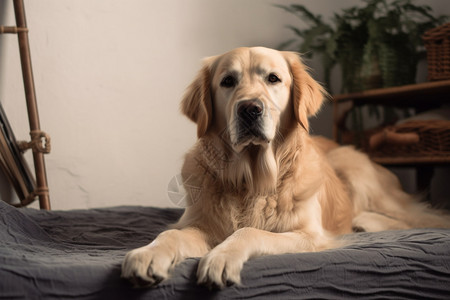 家养的金毛犬图片