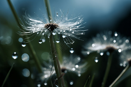 下过雨后的蒲公英图片