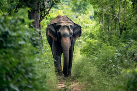 雅拉公园里的大象高清图片
