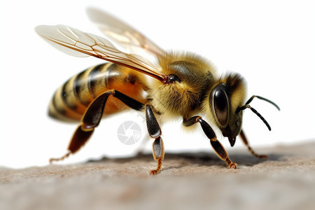 着地了的蜜蜂图片