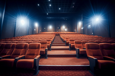 电影院的现代椅子图片
