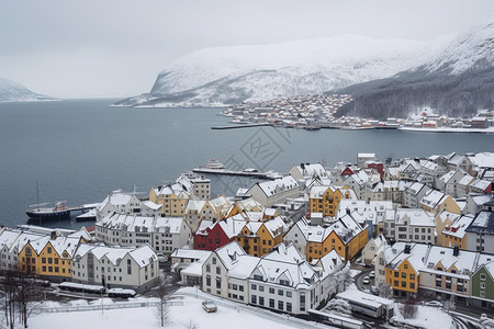 挪威的特色建筑群图片
