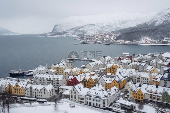 挪威的特色建筑群图片