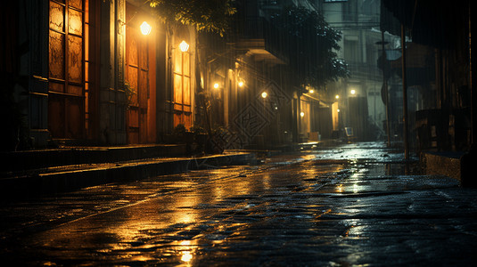电影中的夜晚街道图片