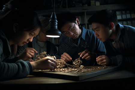 实验室解剖标本的学生图片