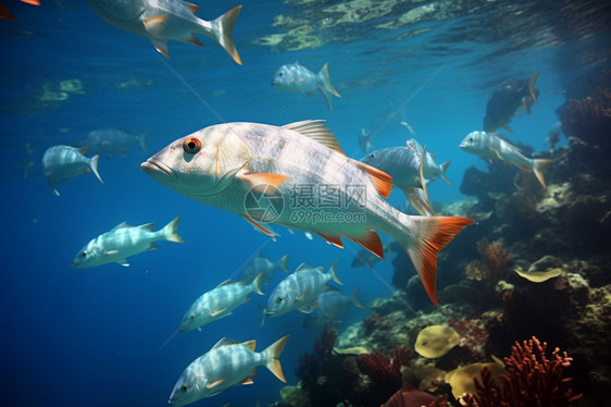 海底的野生鱼类图片