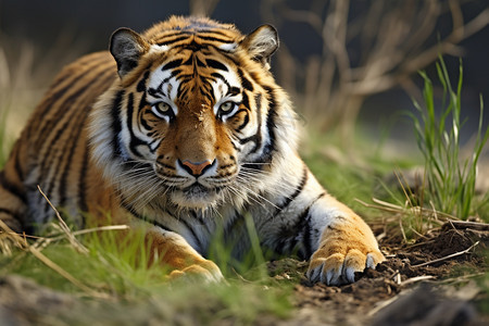 荒野中的老虎图片