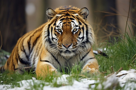 森林中野生的老虎图片