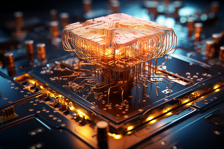 芯片设计电路高科技未来风格图片