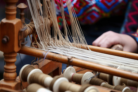 传统的织布手艺图片