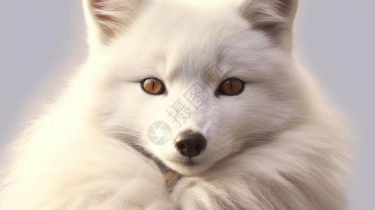 狐狸白色的毛皮背景图片
