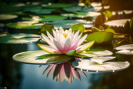 池中的莲花图片