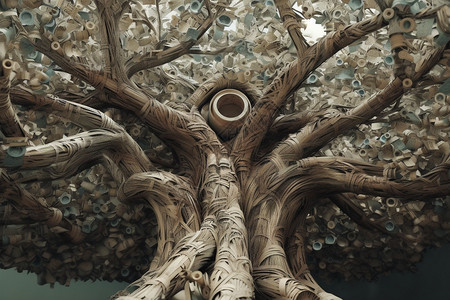 抽象创意大树概念图背景图片