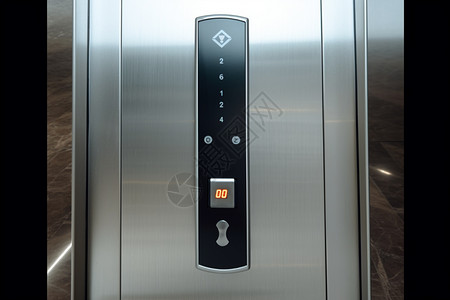 电梯轿厢里的按键高清图片